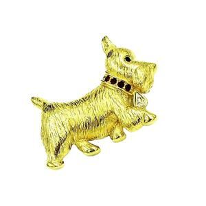 Vintage Napier Scottie Dog Brooch, Scotty Brooch, Signed